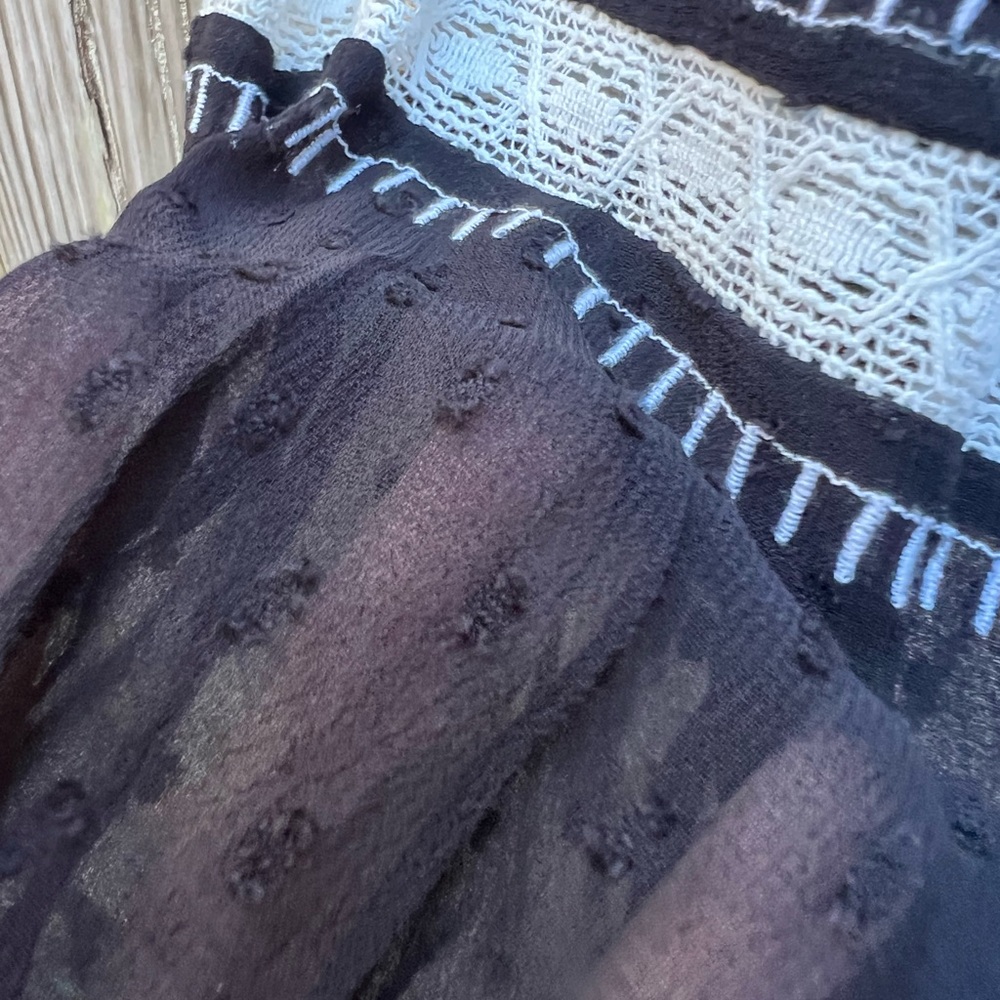 Maeve By Anthropologie Embroidered Lace Boho Peasant Top Sz Small - Picture 9 of 16